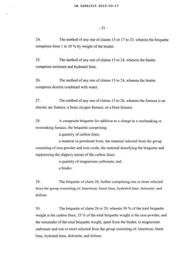 Document de brevet canadien 2861315. Poursuite-Amendment 20141217. Image 20 de 22