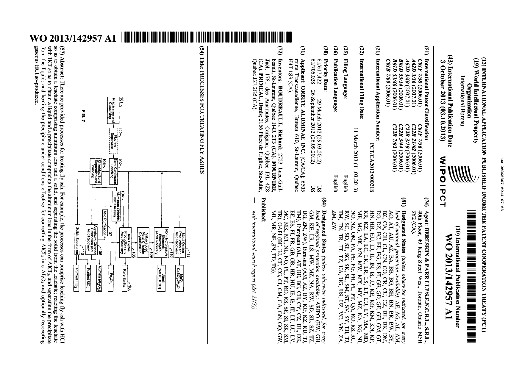 Document de brevet canadien 2862307. Abrégé 20131223. Image 1 de 1