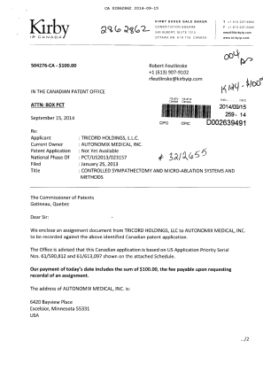Document de brevet canadien 2862862. Cession 20140915. Image 1 de 11