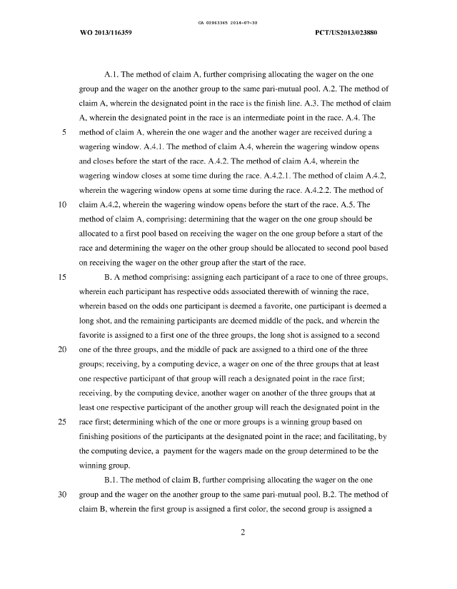 Canadian Patent Document 2863365. Description 20190530. Image 2 of 85
