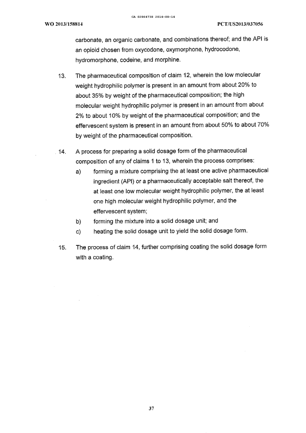 Document de brevet canadien 2864738. Revendications 20140814. Image 3 de 3