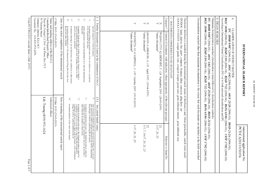 Document de brevet canadien 2865767. PCT 20131228. Image 2 de 3