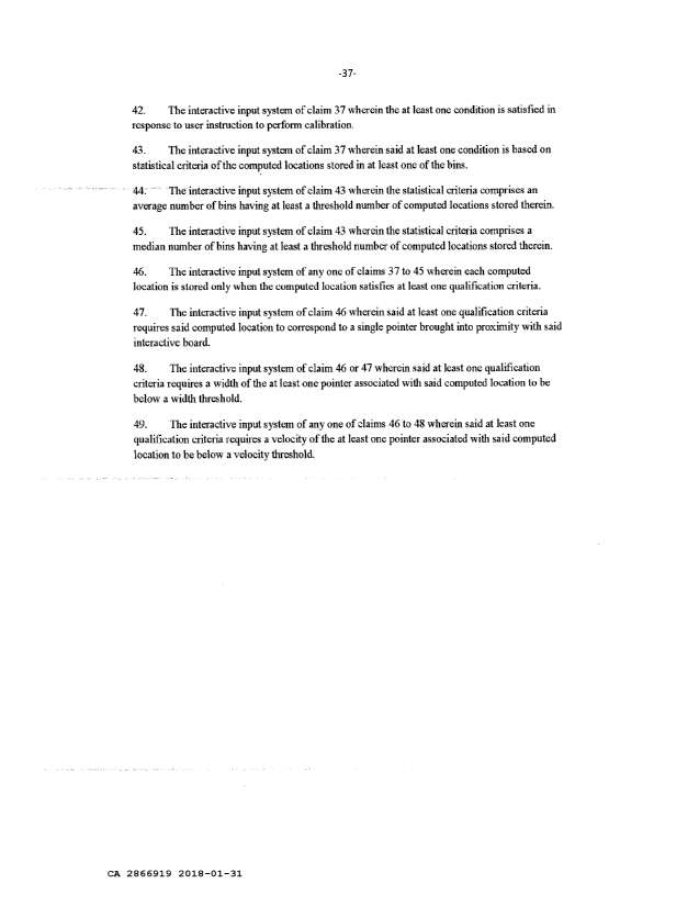 Document de brevet canadien 2866919. Revendications 20180131. Image 5 de 5