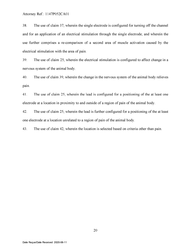 Document de brevet canadien 2867351. Revendications 20200611. Image 6 de 6