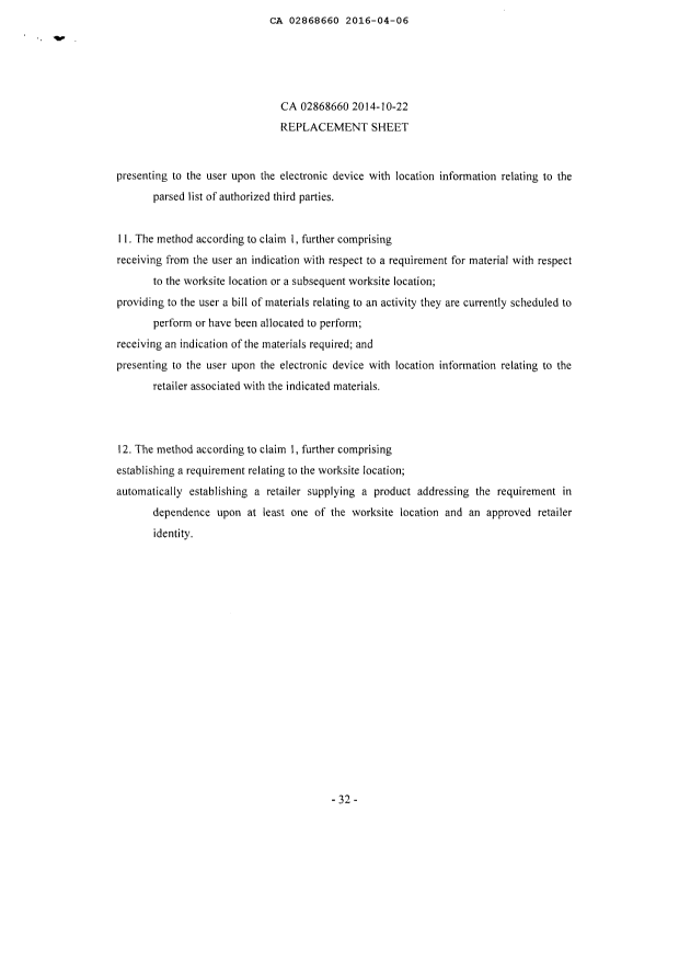 Document de brevet canadien 2868660. Revendications 20151206. Image 4 de 4