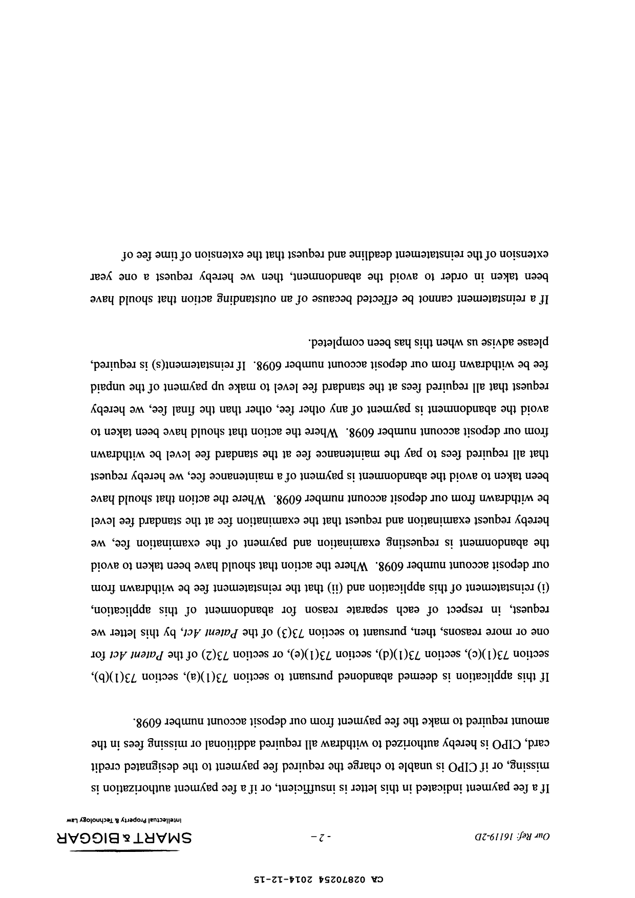 Canadian Patent Document 2870254. Correspondence 20131215. Image 2 of 6
