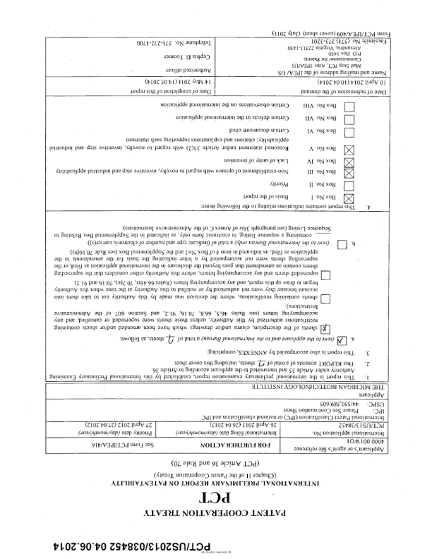 Document de brevet canadien 2870758. PCT 20131214. Image 1 de 36