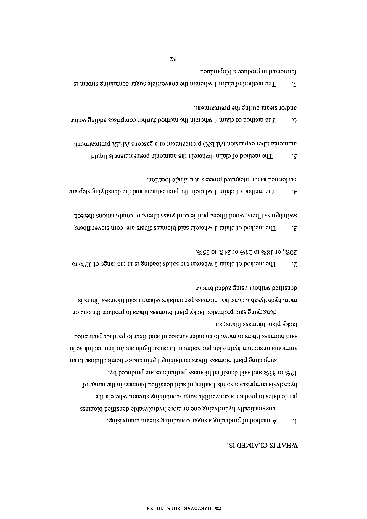 Document de brevet canadien 2870758. Revendications 20141223. Image 1 de 5