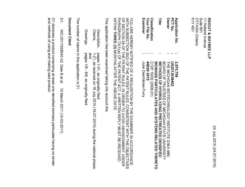 Document de brevet canadien 2870758. Poursuite-Amendment 20141224. Image 1 de 6