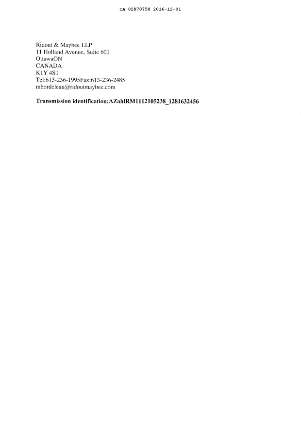 Document de brevet canadien 2870758. Poursuite-Amendment 20151201. Image 2 de 25