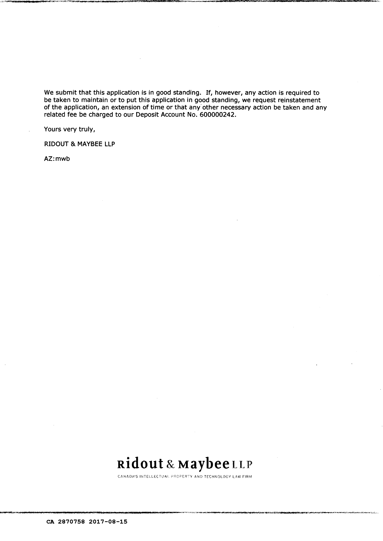 Document de brevet canadien 2870758. Poursuite-Amendment 20161215. Image 3 de 3