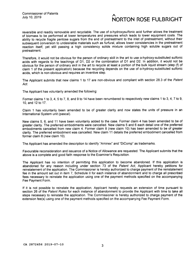 Canadian Patent Document 2872456. Amendment 20190710. Image 3 of 9