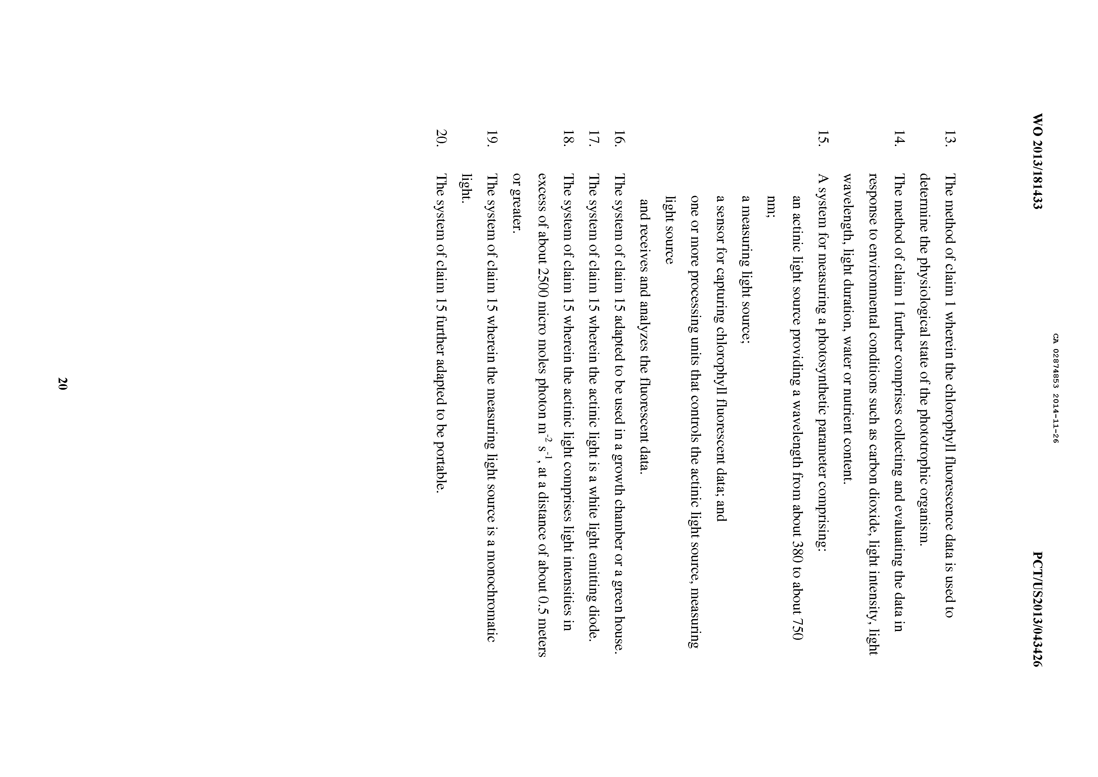 Canadian Patent Document 2874853. Claims 20131226. Image 2 of 2