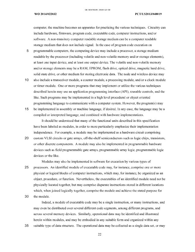 Canadian Patent Document 2878195. Description 20170321. Image 23 of 24