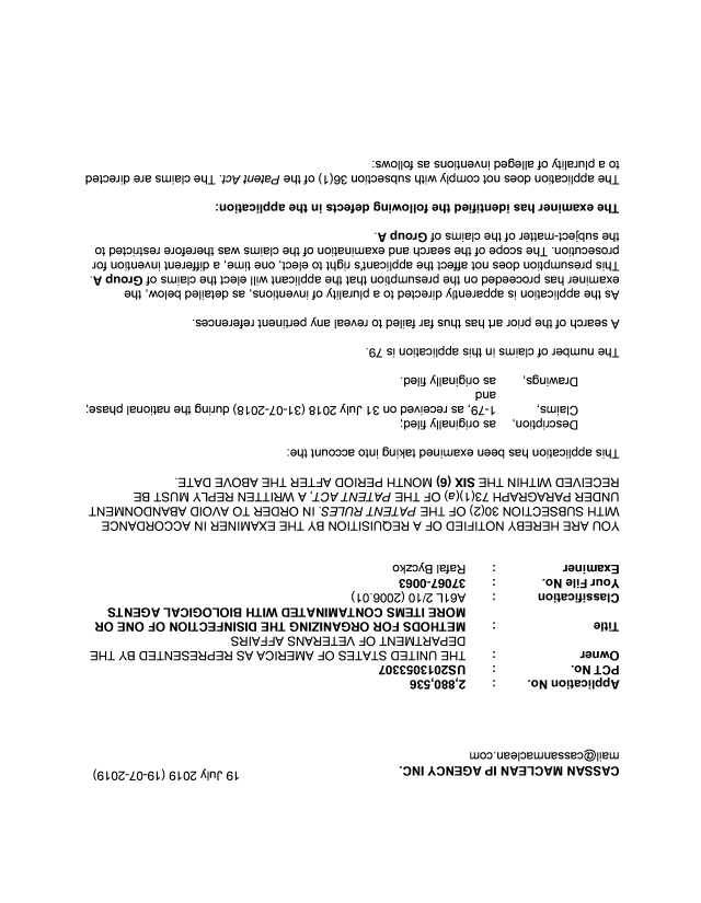 Document de brevet canadien 2880536. Poursuite-Amendment 20181219. Image 1 de 3