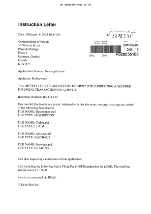 Document de brevet canadien 2881429. Cession 20150209. Image 1 de 8