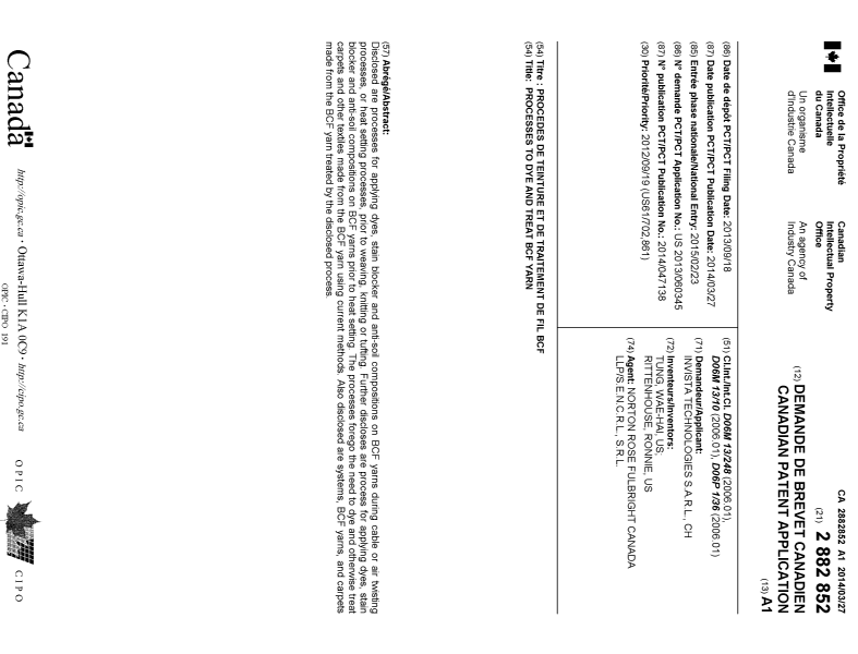 Document de brevet canadien 2882852. Page couverture 20150317. Image 1 de 1