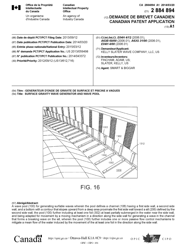 Canadian Patent Document 2884894. Cover Page 20150402. Image 1 of 1