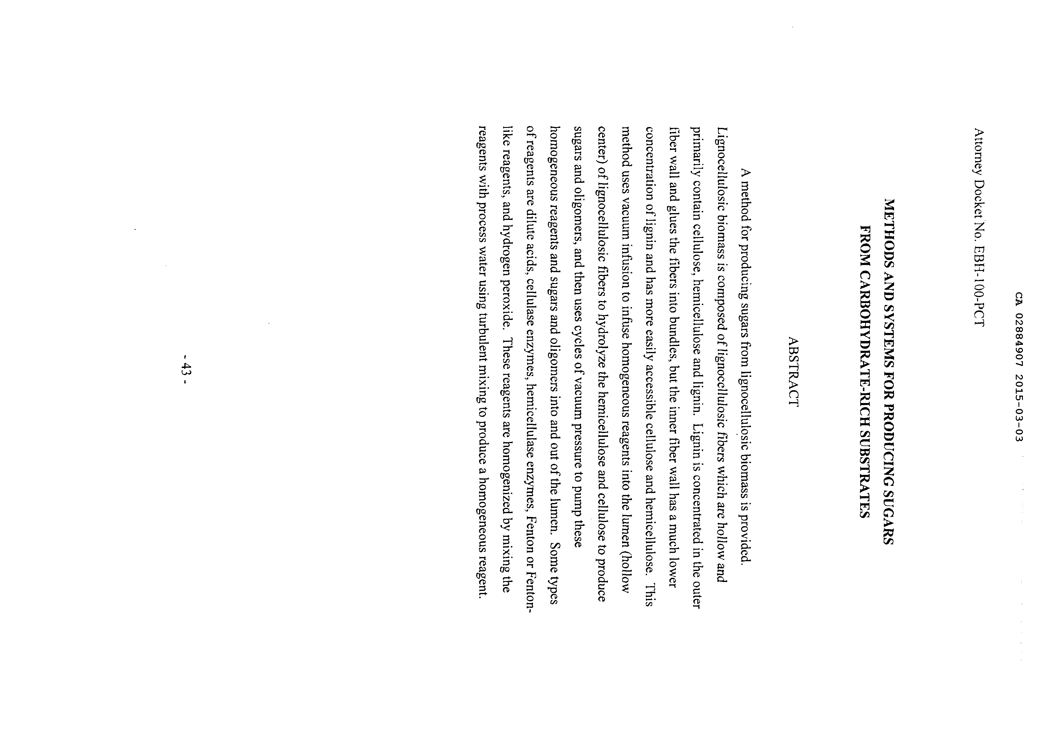 Canadian Patent Document 2884907. Abstract 20141203. Image 1 of 1
