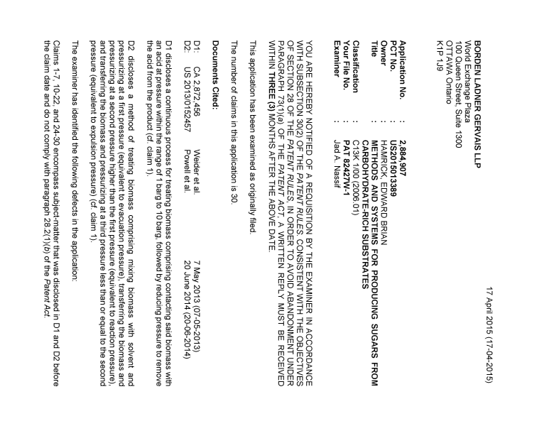Canadian Patent Document 2884907. Prosecution-Amendment 20141217. Image 1 of 3