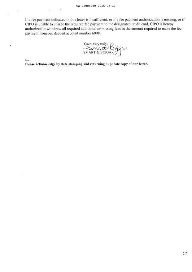 Canadian Patent Document 2884980. Prosecution-Amendment 20150312. Image 2 of 2