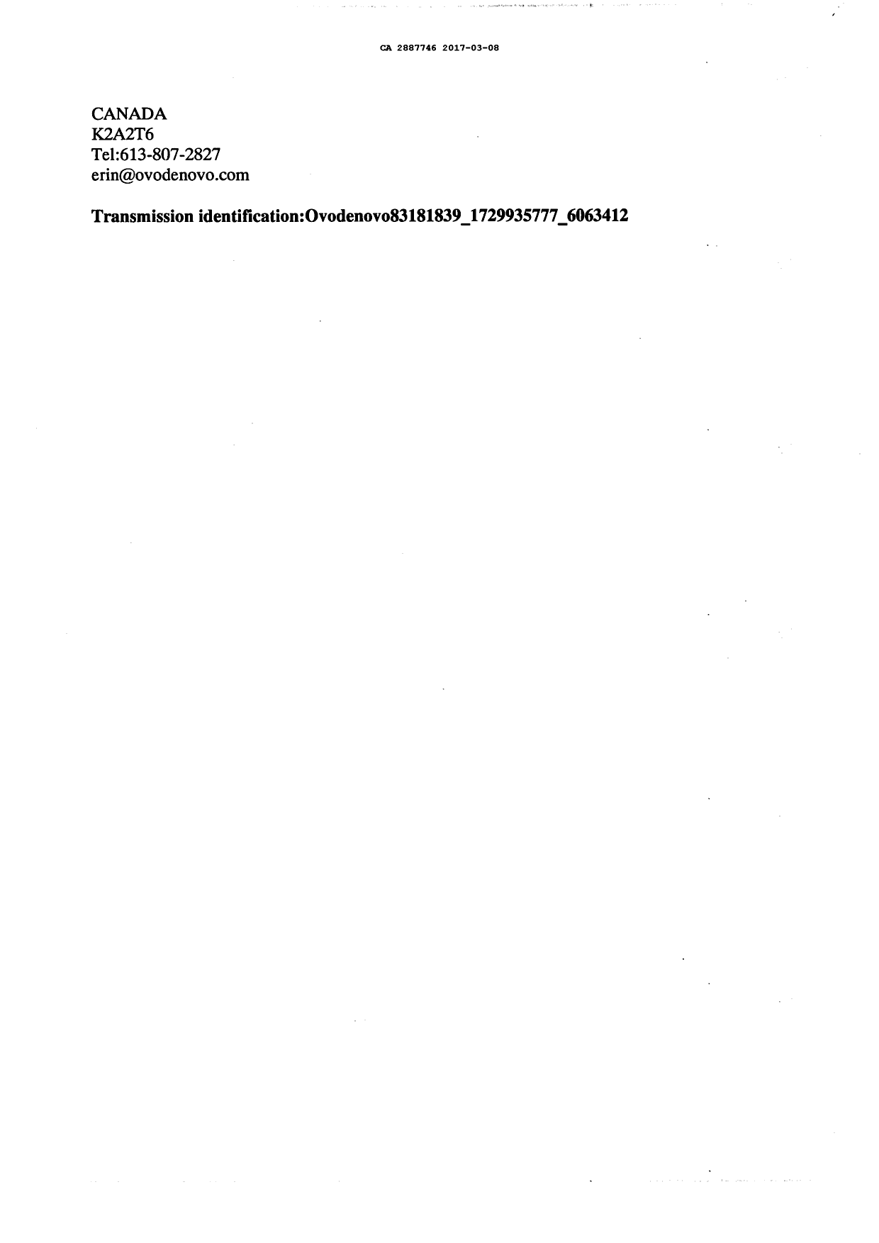 Canadian Patent Document 2887746. Correspondence 20161208. Image 2 of 3