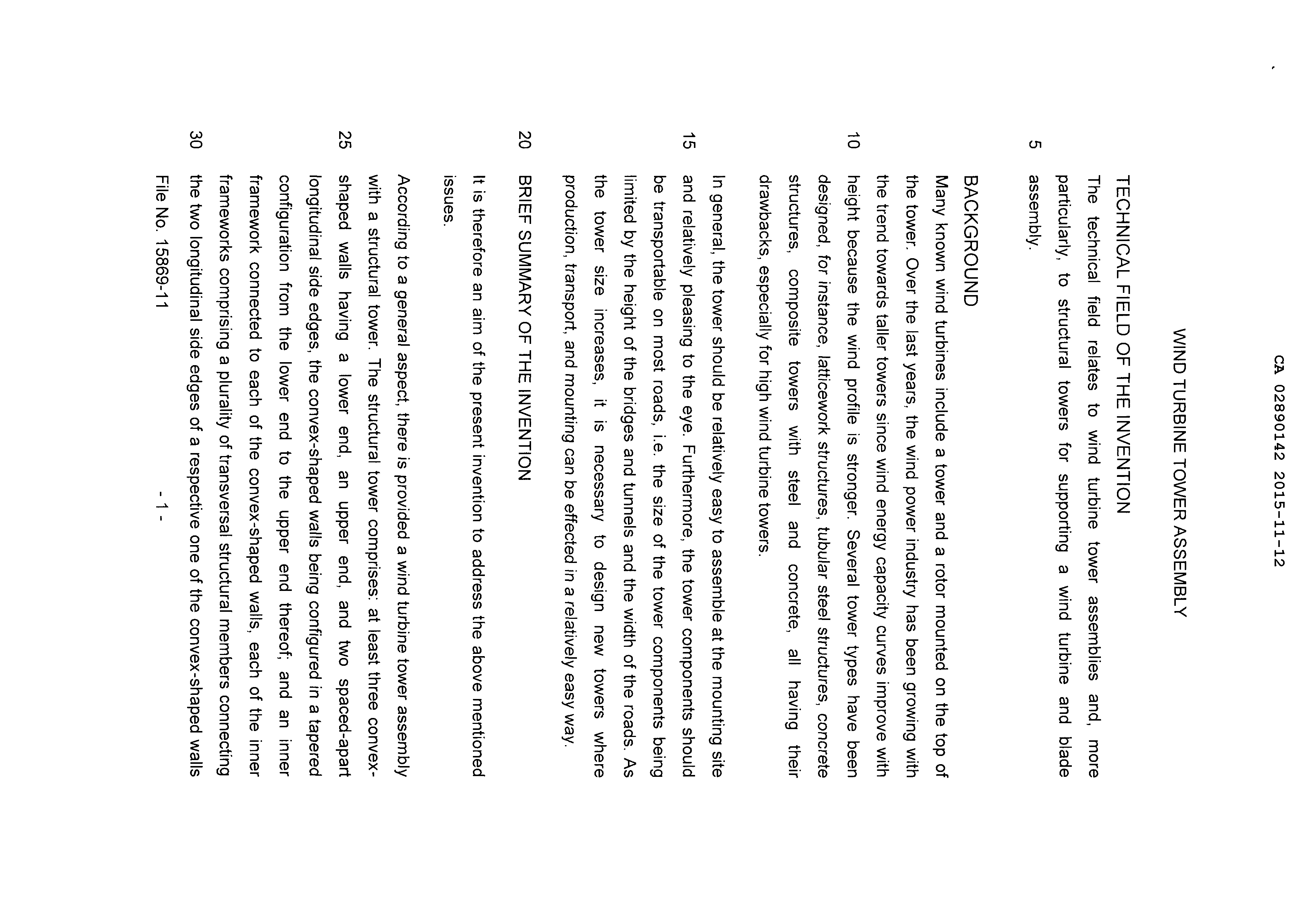 Document de brevet canadien 2890142. Description 20141212. Image 1 de 20