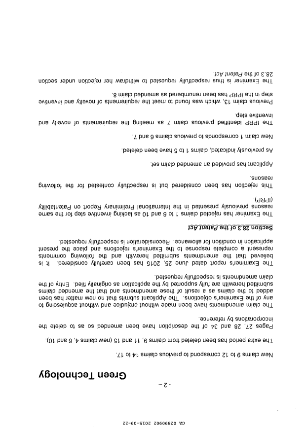 Document de brevet canadien 2890902. Poursuite-Amendment 20141222. Image 2 de 10