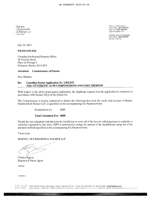 Document de brevet canadien 2892875. Requête d'examen 20150729. Image 2 de 2
