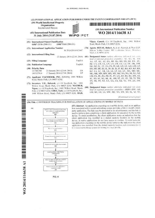 Document de brevet canadien 2893443. PCT 20150601. Image 1 de 12