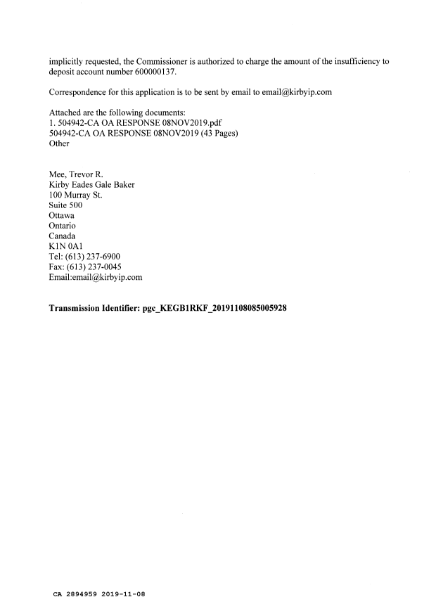 Document de brevet canadien 2894959. Modification 20191108. Image 2 de 45