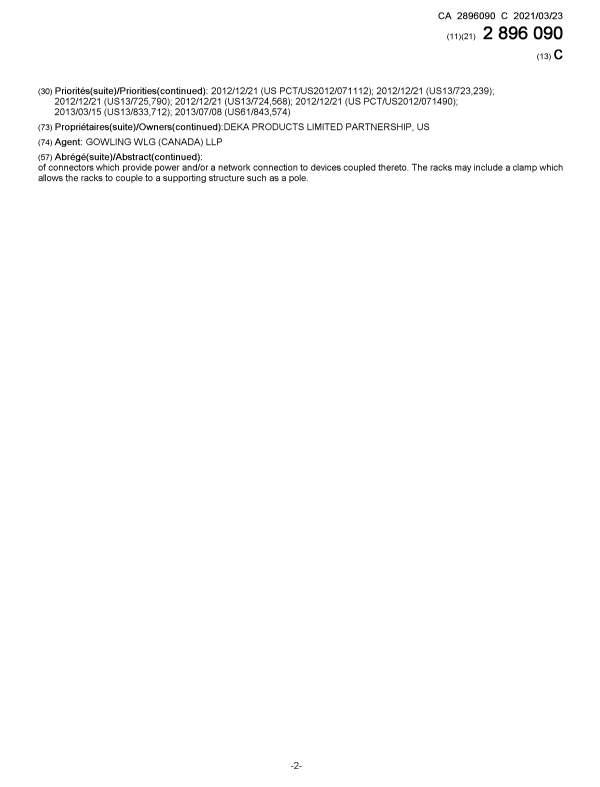 Document de brevet canadien 2896090. Page couverture 20210219. Image 2 de 2