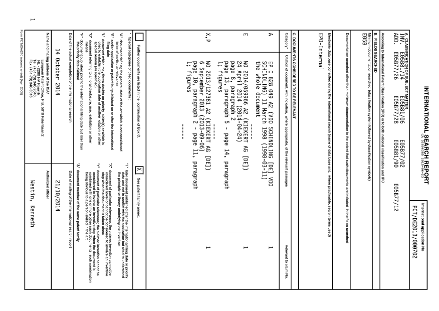 Document de brevet canadien 2896385. Rapport de recherche internationale 20150623. Image 1 de 2