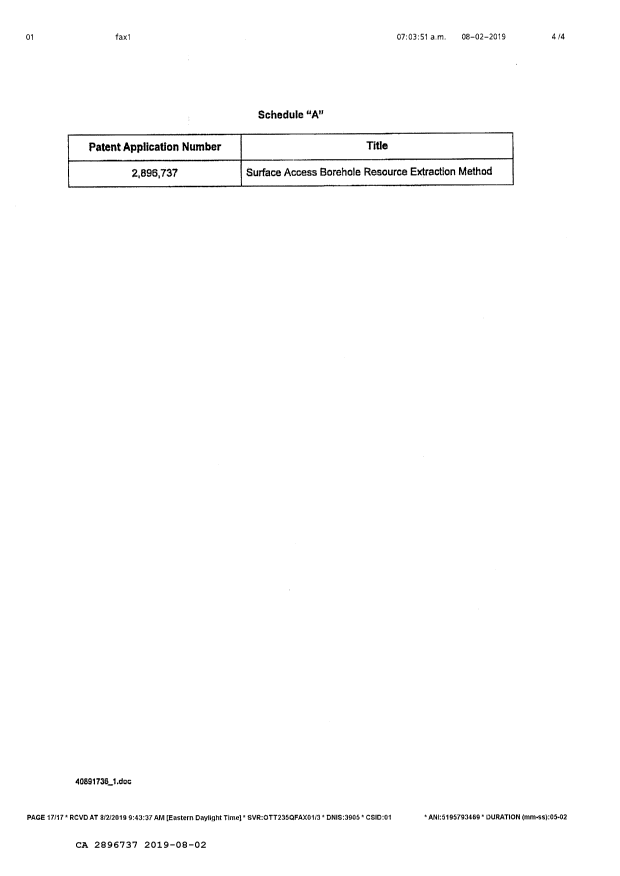 Document de brevet canadien 2896737. Changement de nomination d'agent 20190802. Image 3 de 4