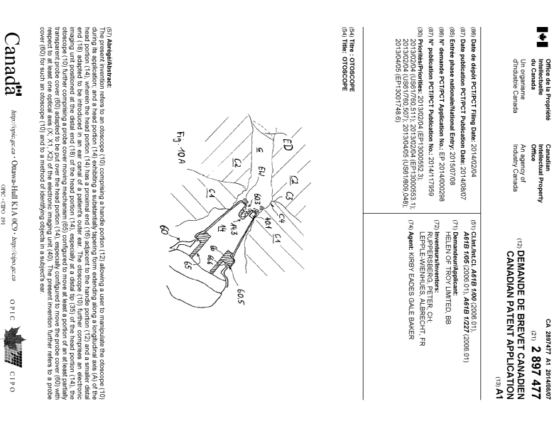Document de brevet canadien 2897477. Page couverture 20150807. Image 1 de 1