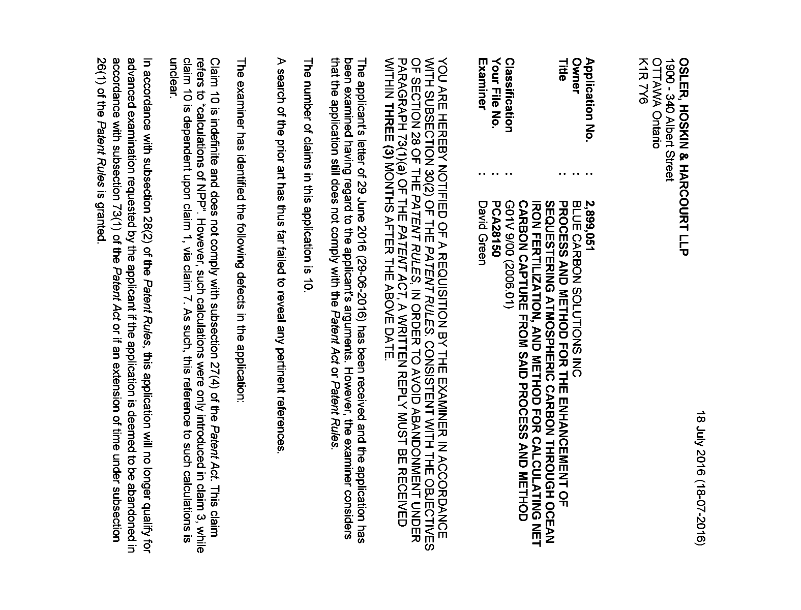Document de brevet canadien 2899051. Poursuite-Amendment 20151218. Image 1 de 3