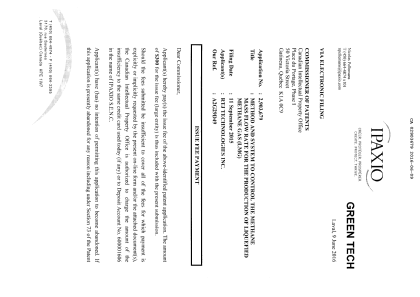 Document de brevet canadien 2903679. Correspondance 20151209. Image 2 de 3