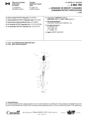 Canadian Patent Document 2904755. Cover Page 20151117. Image 1 of 2
