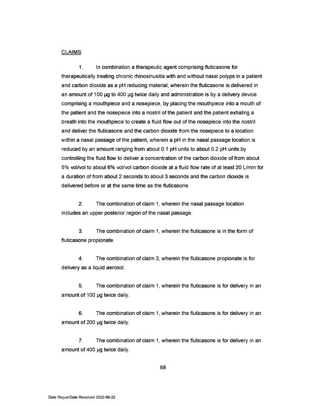 Document de brevet canadien 2908232. Revendications 20220622. Image 1 de 1