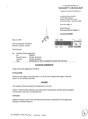 Canadian Patent Document 2908676. Amendment 20190531. Image 1 of 6