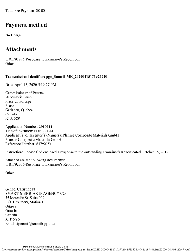 Canadian Patent Document 2910214. Amendment 20200415. Image 2 of 16