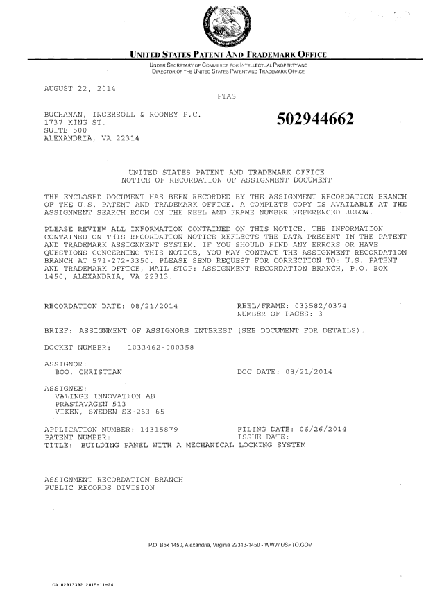 Document de brevet canadien 2913392. Demande d'entrée en phase nationale 20151124. Image 2 de 3