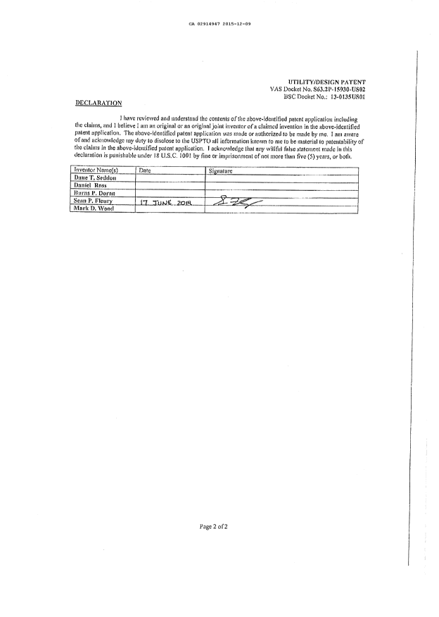Document de brevet canadien 2914947. Demande d'entrée en phase nationale 20141209. Image 15 de 16