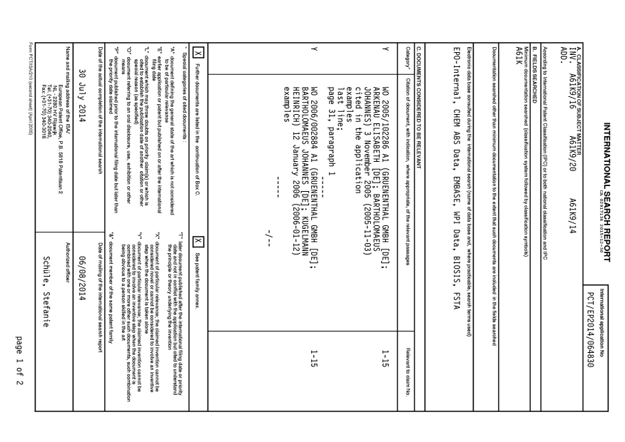 Canadian Patent Document 2917136. International Search Report 20151230. Image 1 of 3