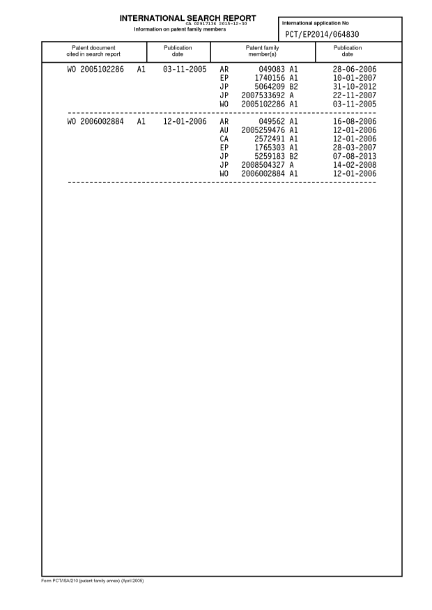 Document de brevet canadien 2917136. Rapport de recherche internationale 20151230. Image 3 de 3
