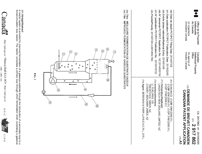 Canadian Patent Document 2917862. Cover Page 20151204. Image 1 of 2