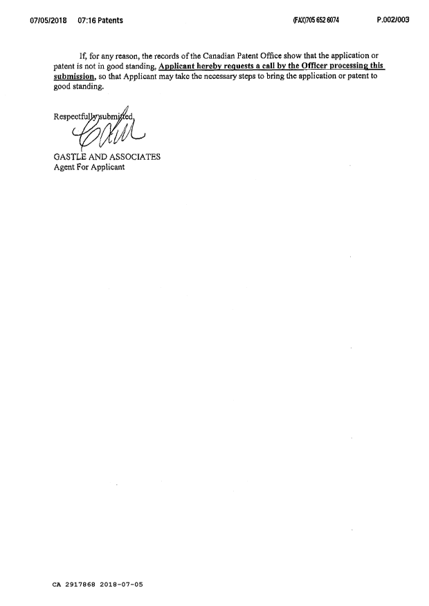 Document de brevet canadien 2917868. Paiement de taxe périodique 20180705. Image 2 de 2