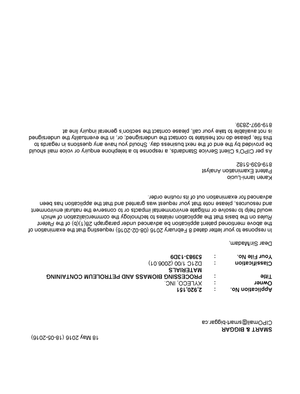 Canadian Patent Document 2920151. Prosecution-Amendment 20151218. Image 1 of 1