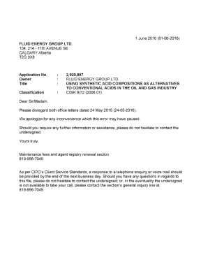 Canadian Patent Document 2920857. Office Letter 20160601. Image 1 of 1