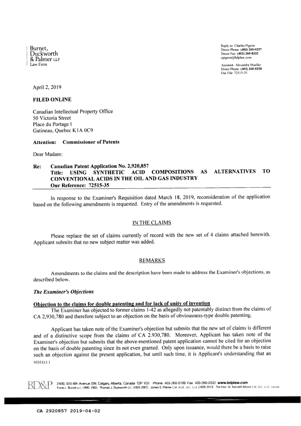 Canadian Patent Document 2920857. Amendment 20190402. Image 2 of 4